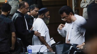 Terdakwa Gubernur Papua nonaktif Lukas Enembe menjalani sidang lanjutan di Pengandilan Tipikor, Jakarta, Rabu (13/9/2023). [Suara.com/Alfian Winanto]