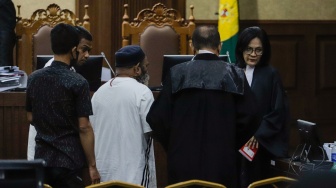 Terdakwa Gubernur Papua nonaktif Lukas Enembe menjalani sidang lanjutan di Pengandilan Tipikor, Jakarta, Rabu (13/9/2023). [Suara.com/Alfian Winanto]