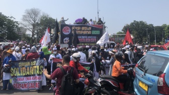 Massa GNPR Gelar Aksi Bela Rempang di Patung Kuda,