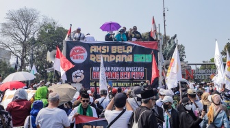 Gelar Aksi Solidaritas, Massa FPI Cs: Hentikan PSN Rempang Eco City, Melanggar HAM!