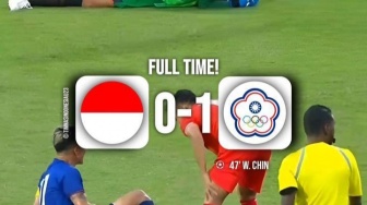 Indonesia Kalah dari Chinese Taipei 0 - 1: Tidak Bisa Membuat Peluang