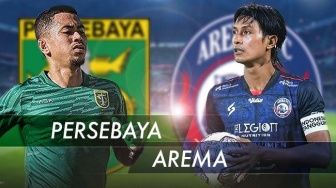 Link Live Streaming Persebaya Surabaya vs Arema FC di Laga Derbi Jatim Sore Ini