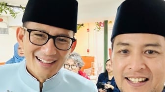 Kebahagiaan Sandiaga Uno usai menikahkan putrinya, Atheera dengan Panji. [Instagram]