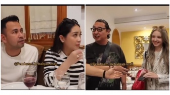 Raffi Ahmad dan Nagita Slavina Asyik Makan, Dihampiri TikToker Mirip Artis Ini