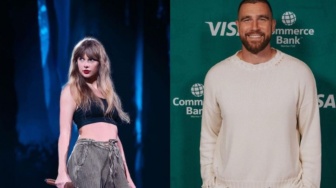 Di Tengah Rumor Kencannya, Taylor Swift Sibuk Menyemangati Travis Kelce