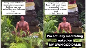 Heboh Bule Meditasi Telanjang di Pura Bali, Ngaku Sudah Beli Tanah dari Petani yang Gagal Bayar Utang