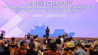 Menhub Dukung Kolaborasi DP World dan Maspion Group Bangun Terminal Peti Kemas Berkapasitas 3 Juta TEUs di Jawa Timur