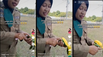 Wanita Ini Kupas Mangga Tidak Pakai Pisau, Skillnya Bikin Takjub