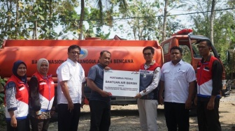 Merespon Kekeringan Akibat Kemarau El Nino, Pertamina Kirim Bantuan Air Bersih di Kalurahan Bangunjiwo Bantul