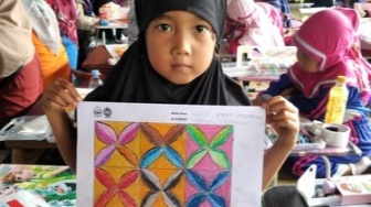 Ratusan Pelajar TK di Kabupaten Bantul Ikuti Lomba Lukis Batik Motif Kawung