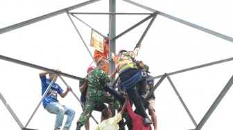 Diduga Hendak Bunuh Diri, Seorang Mahasiswi di Jogja Nekat Panjat Tower Sutet