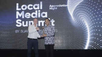 IMS Asia Regional Director Mr. Lars Bestle saat Local Media Summit 2023 di Hotel Aryaduta, Jakarta Pusat pada Rabu, (11/10/2023). [Suara.com/Alfian Winanto]