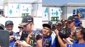 Detik-detik Pebalap MotoGP Yamaha Fabio Quartararo Jadi Rebutan Penggemar, Banyak yang Minta Swafoto