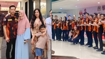 Pakai Seragam Pemuda Pancasila, Ikram Rosadi Tampil Gagah Temui Ibunda Larissa Chou