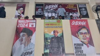 Usai Putusan MK, Gambar "Gibran Rakabuming Wakil Presiden 2024" Bertebaran di GOR Jatidiri Semarang