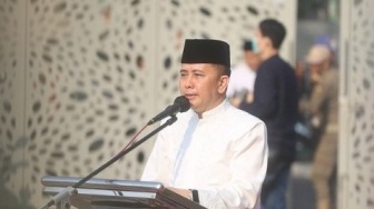 PJ Gubernur Agus Fatoni SIlaturahmi ke Rumah Duka Pimpinan PA 212 Habib Mahdi Syahab