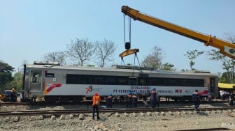 Evakuasi Gerbong KA Argo Semeru yang Anjlok di Kulon Progo Rampung, Satu Jalur Bisa Dibuka