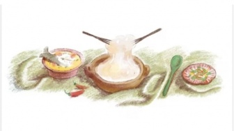 Mengenal Papeda, Makanan Khas Maluku yang Menjadi Google Doodle Hari Ini