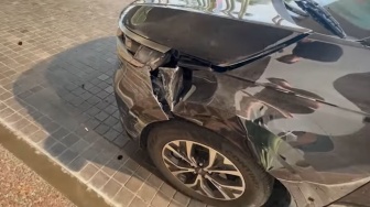 Jalan yang Curam jadi Penyebab Mobil Baim Wong Oleng dan Tabrak Tembok