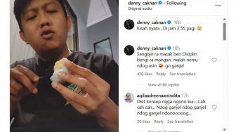 Kocak! Gagal Diet karena Kelaparan Tengah Malam, Denny Caknan: Gak Usah Diet-Dietan, Loss Mangan!