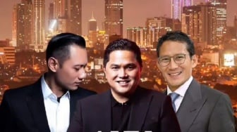 Beredar Meme Erick Thohir, AHY, dan Sandiaga Uno: Aku Bukan Lelaki Pilihan