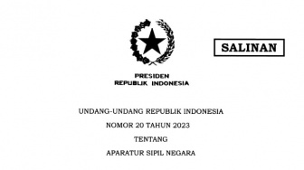 Link Download UU Nomor 20 Tahun 2023 Tentang ASN, Resmi