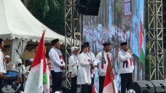 Dihadiri Capres Anies Baswedan, Din Syamsudin ke Massa Aksi Bela Palestina di Monas: Aspirasi Politik Ditahan Dulu