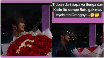 Fuji Diberi Bunga dan Hadiah Titipan, Netizen Tebak Sosok Ini yang Berikan