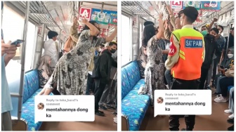 Geger Emak-emak Minta Penumpang KRL Pergi demi Gelantungan di Pegangan Kereta: Saya Mau Olahraga