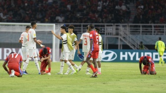 Pesepak bola Timnas Maroko berselebrasi usai menghadapi Timnas Panama pada pertandingan fase Grup A Piala Dunia U-17 2023 di Stadion Gelora Bung Tomo, Surabaya, Jawa Timur, Jumat (10/11/2023). [ANTARA FOTO/Ari Bowo Sucipto/rwa]
