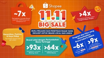 Luar Biasa,  Brand Lokal dan UMKM Catat Peningkatan Transaksi hingga 7 Kali Lipat di Shopee 11.11 Big Sale