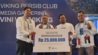 Dukungan Nyata untuk Rakyat Palestina, Viking Persib Club Serahkan Donasi Rp25 Juta