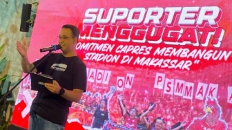 Calon Presiden Anies Baswedan Janji Bangun Stadion di Makassar