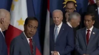 Ekspresi Jokowi saat Disalami Joe Biden Jadi Perbincangan Warga AS: Kayak Bingung