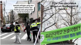 Momen Ujian Masuk Perguruan Tinggi di Korea Selatan, Netizen: Keren Banget