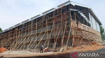 Penampakan Gedung Logistik KPU yang Dibangun Pemkab Bekasi dengan Anggaran Rp4,7 Miliar