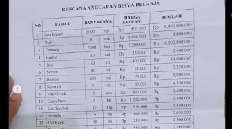 Viral, Proposal Anggaran Pembangunan Masjid Capai Rp12 M, Harga Batu Bata dan Genting Bikin Geleng-geleng