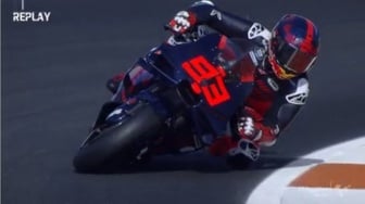 Pakai Desmosedici Pertama Kali, Marquez Tampil Menggila di Valencia Test