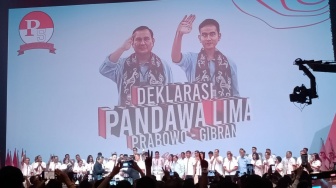 Disaksikan Kaesang, Pandawa Lima Sampaikan Deklarasi Dukungan ke Prabowo-Gibran