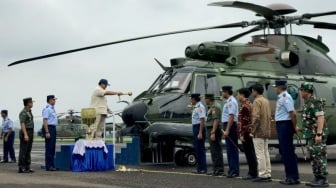 Delapan Unit Helikopter H225M Diserahkan Prabowo Langsung ke TNI AU Lanud Atang Sendjaja Bogor