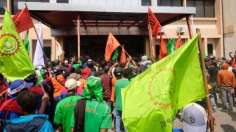 UMK Berau Tertinggi di Benua Etam, Buruh Demo di Kantor Disnakertrans