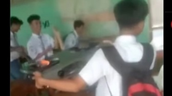 Kocak! Beri Kejutan Tiup Lilin, Siswa STM Ini Malah Bawa Kompor untuk Gurunya