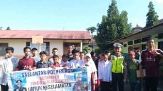 Polres Agam Edukasi Siswa SLB Soal Pendidikan Berlalu Lintas