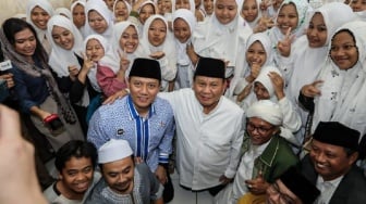 Hari Ini Prabowo Ikut Doa Bersama Dengan 2.000 Kiai Di Banten