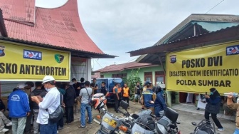 Posko DVI Polda Sumbar Bantu Identifikasi Korban Letusan Gunung Merapi