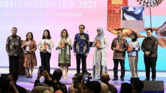 Dalam UMKM EXPO(RT) BRILIANPRENEUR 2023, Presiden Apresiasi BRI Dampingi UMKM Indonesia