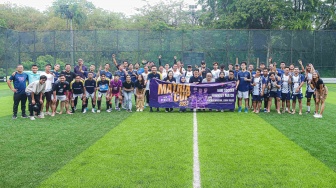 Bangun Jiwa Sportivitas Olahraga, Matrix NAP Info Berkolaborasi dengan Persita Gelar Mini Soccer Friendly Match