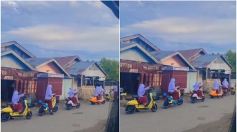Viral Siswa SD Ramai-ramai Naik Sepeda Listrik, Netizen Protes: Ngeri Banget!