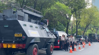 Jelang Debat Perdana Capres-Cawapres, Polres Jakarta Pusat Kerahkan Kendaraan Taktis Antisipasi Teror