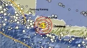 Gempa Bumi Trending Topic di Twitter, Pagi Ini Guncang Kabupaten Sukabumi Magnitudo 4,7